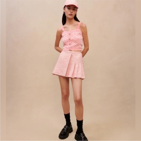 💖BRAND NEW MAJE PARIS PINK MINI SKIRT/ SKORT💖 - Picture 2 of 13